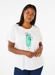 FLASH - T-shirt with motif, Bright White Flower, Model image number 0