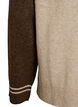 Cardigan with contrast sleeves and collar, Beige, Packshot image number 3