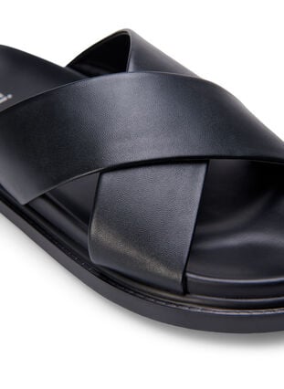 Wide fit sandal with crossed straps, Black, Packshot image number 3