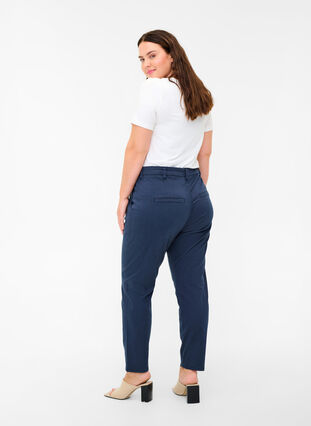 Chinos in cotton with pockets, Sky Captain, Model image number 1