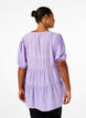 A-line viscose tunic with lace-up detail, Purple, Model image number 2