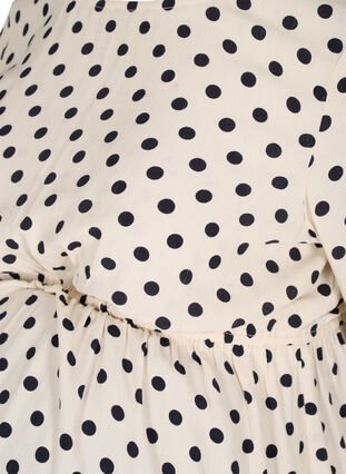 Maternity blouse in viscose and dot print, Off White Dot, Packshot image number 2