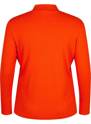 Fitted viscose blouse with high neck, Orange.com, Packshot image number 1