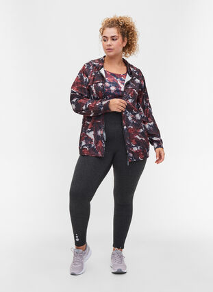 Printed sports jacket with a zipper and pockets, Cloud Print, Model image number 2