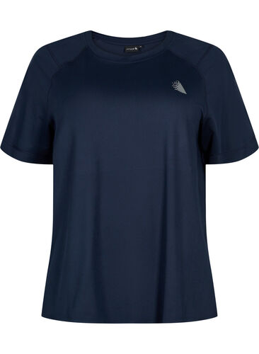 Short-sleeved training t-shirt with round neck, Night Sky, Packshot image number 0