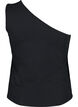 One-shoulder top with rose, Black, Packshot image number 1