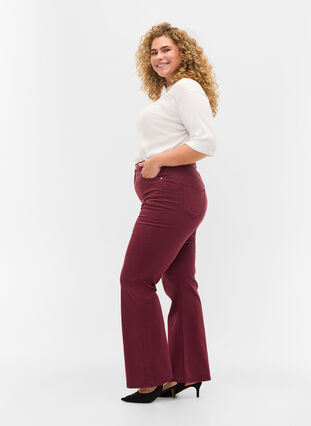 Flared jeans with extra high waist, Port Royale, Model image number 3