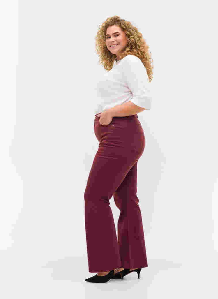 Flared jeans with extra high waist, Port Royale, Model image number 3