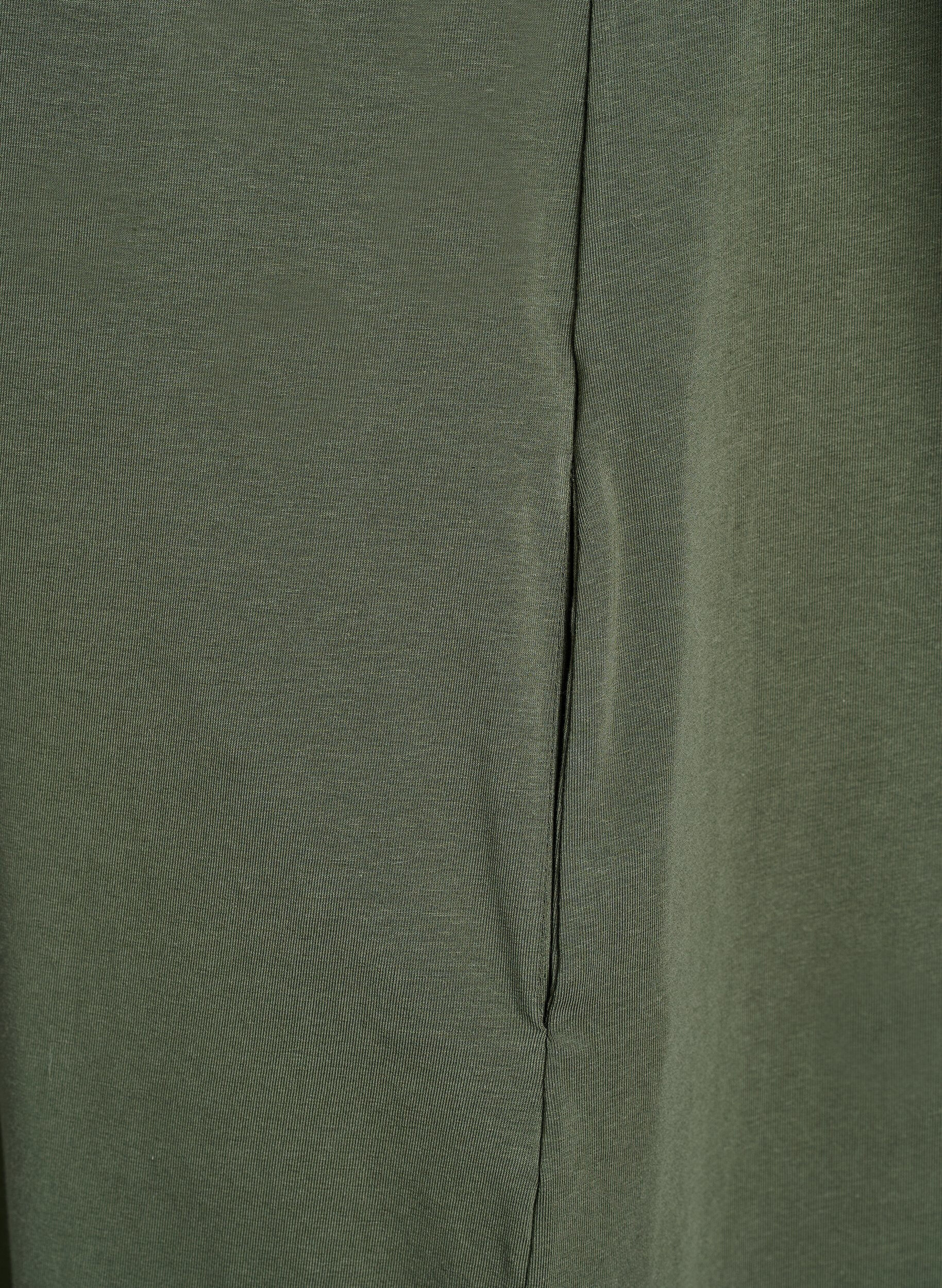 ZizzifashionMidi T-shirt dress with a V-neck, Green, Packshot image number 4