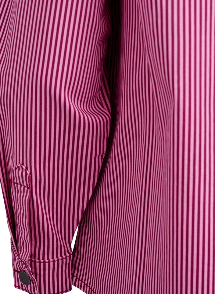 Striped shirt with pockets, Red, Packshot image number 4