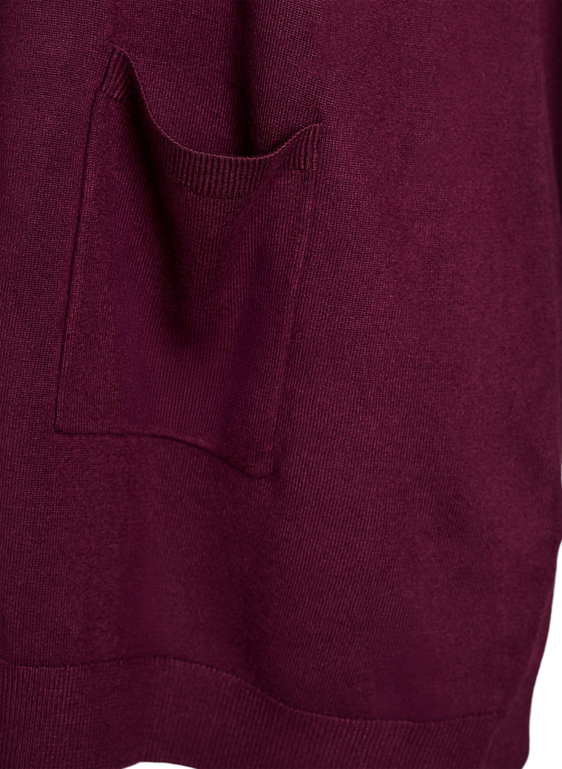 ZizzifashionLong knitted cardigan in a viscose blend, Red, Packshot image number 2