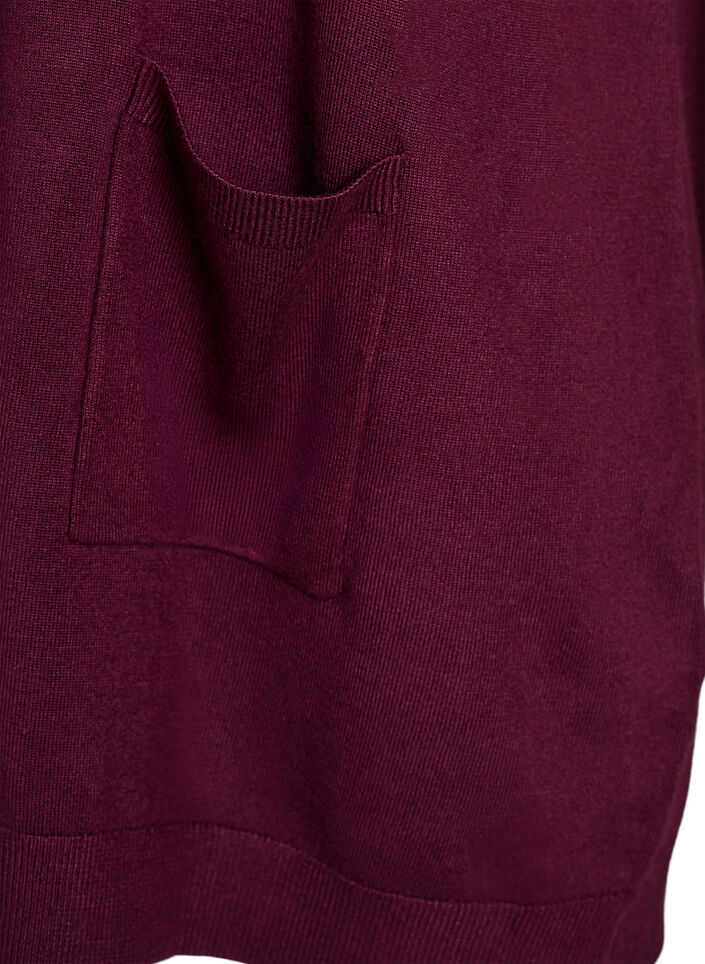 Long knitted cardigan in a viscose blend, Red, Packshot image number 2