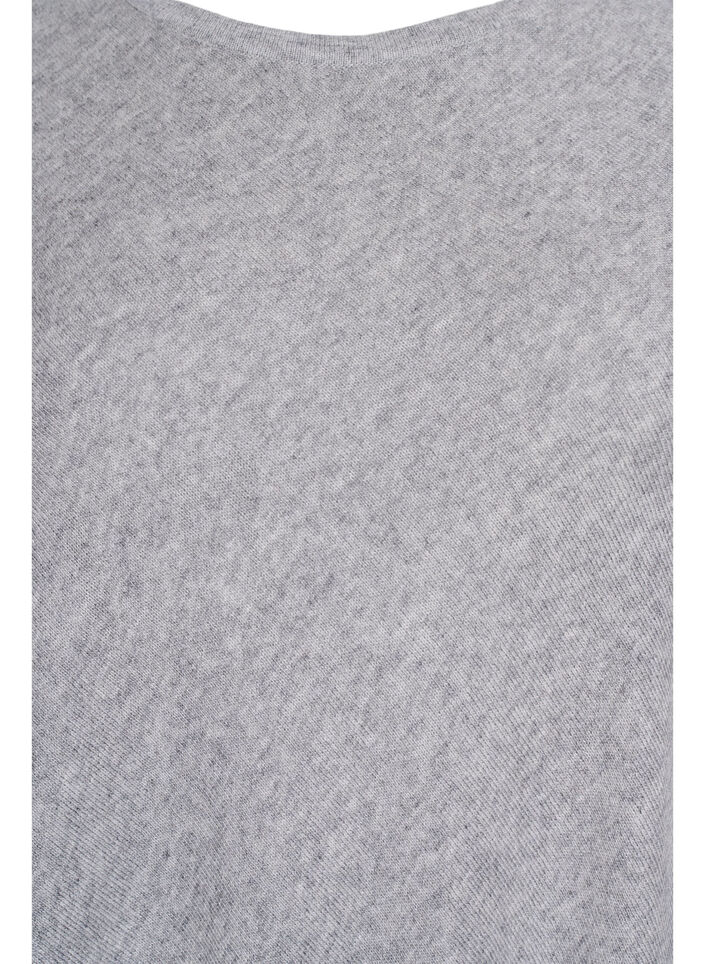 Fine-knit poncho, Grey, Packshot image number 2