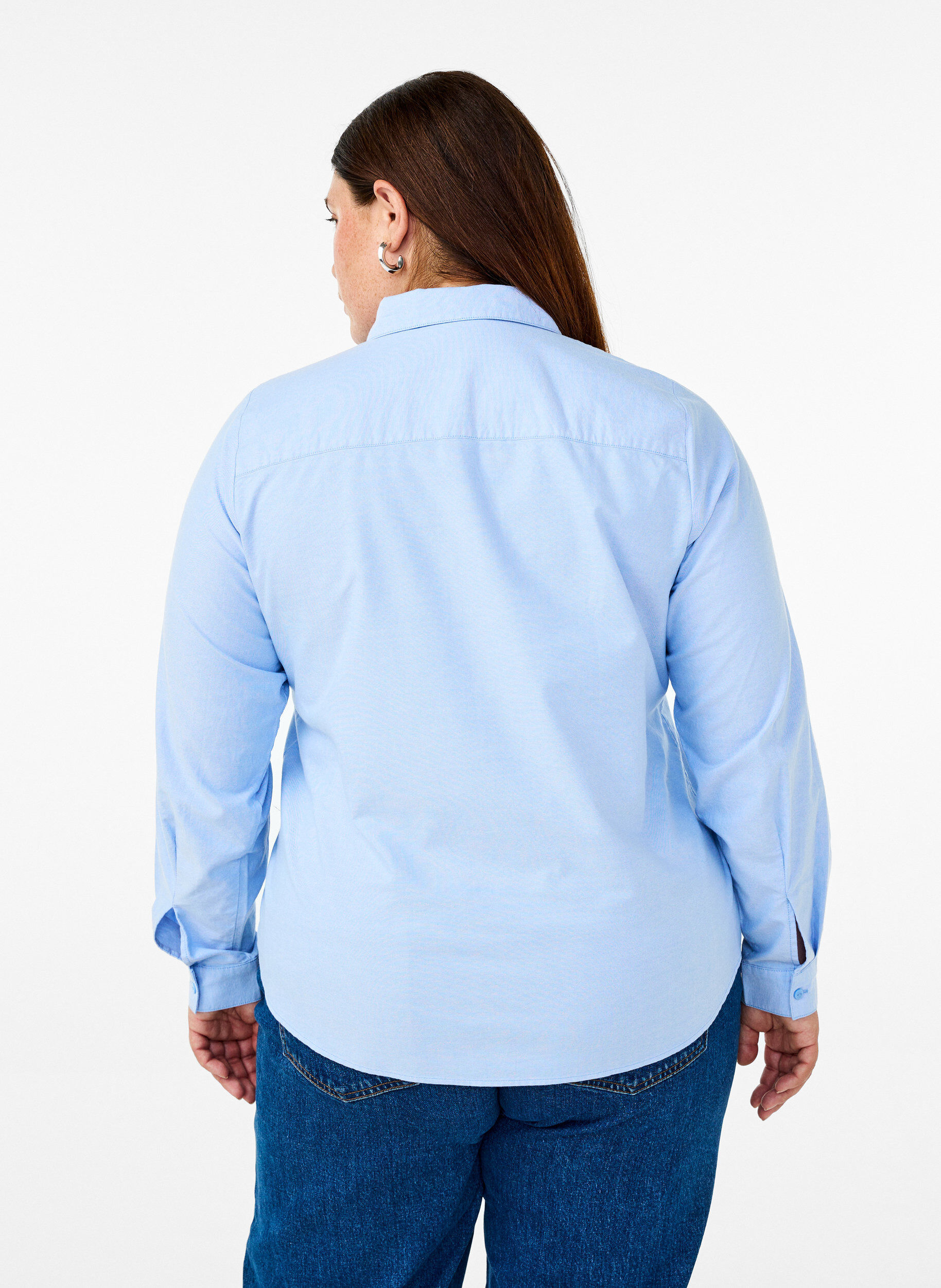 Zizzifashion Long-sleeved cotton shirt, Light Blue, Model image number 2