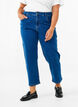Cropped Vera jeans with straight fit, Blue Denim, Model image number 2