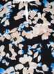 Viscose blouse with print and smock, Black, Packshot image number 2