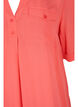 Viscose tunic with short sleeves, Hot Coral, Packshot image number 2