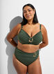 Bikini bra with underwire and gold-coloured detail, Green, Model image number 1