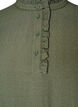 Viscose tunic with ruffles and buttons, Green, Packshot image number 2