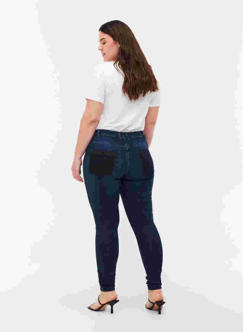 Super slim, high-rise Amy jeans, Dark blue, Model image number 2
