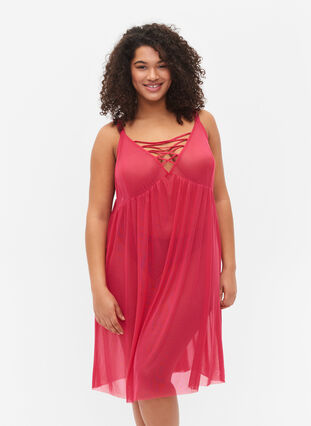 Mesh nightdress with string, Jazzy, Model image number 0