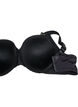 Moulded bra with velvet pattern, Black, Packshot image number 3