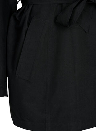 Trench coat with belt and pockets, Black, Packshot image number 3