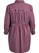 Striped shirt dress with an elasticated waist, Dark Bordeaux, Packshot image number 1