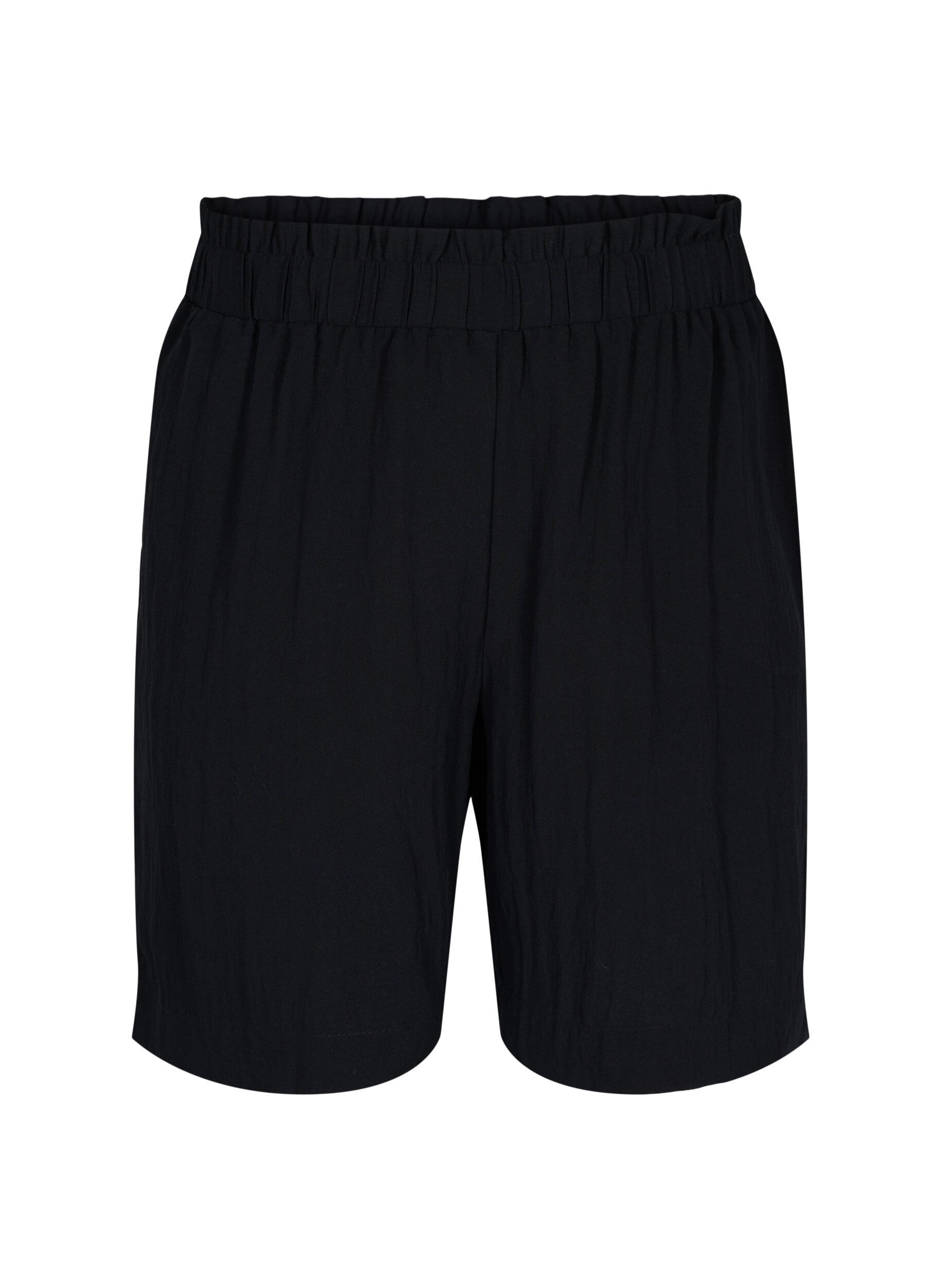 Zizzifashion Loose shorts in viscose, Black, Packshot image number 0