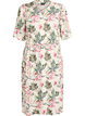Midi dress with print and tie belt, Vanilla, Packshot image number 0
