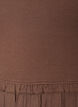 Sleeveless cotton midi dress with rib and muslin, Brown, Packshot image number 2