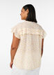 Sleeveless A-line cotton shirt blouse, Yellow, Model image number 2