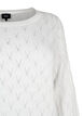 Pullover with hole pattern and boat neck	, Cloud Dancer, Packshot image number 2