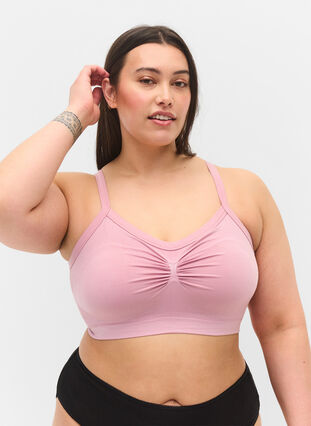 Seamless bra with lining, Mauve Shadows, Model image number 0