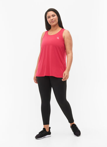 Plain-coloured sports top with round neck, Jazzy, Model image number 2
