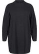 Long knitted blouse with long sleeves, Dark Grey Melange, Packshot image number 0
