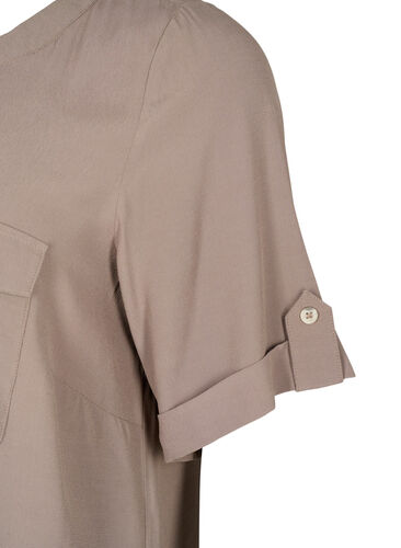 Short-sleeved viscose tunic, Falcon, Packshot image number 3