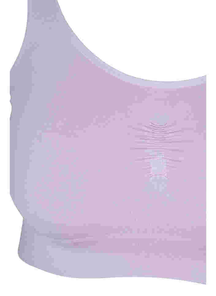 Stretchy seamless bra, Pastel Lilac, Packshot image number 2