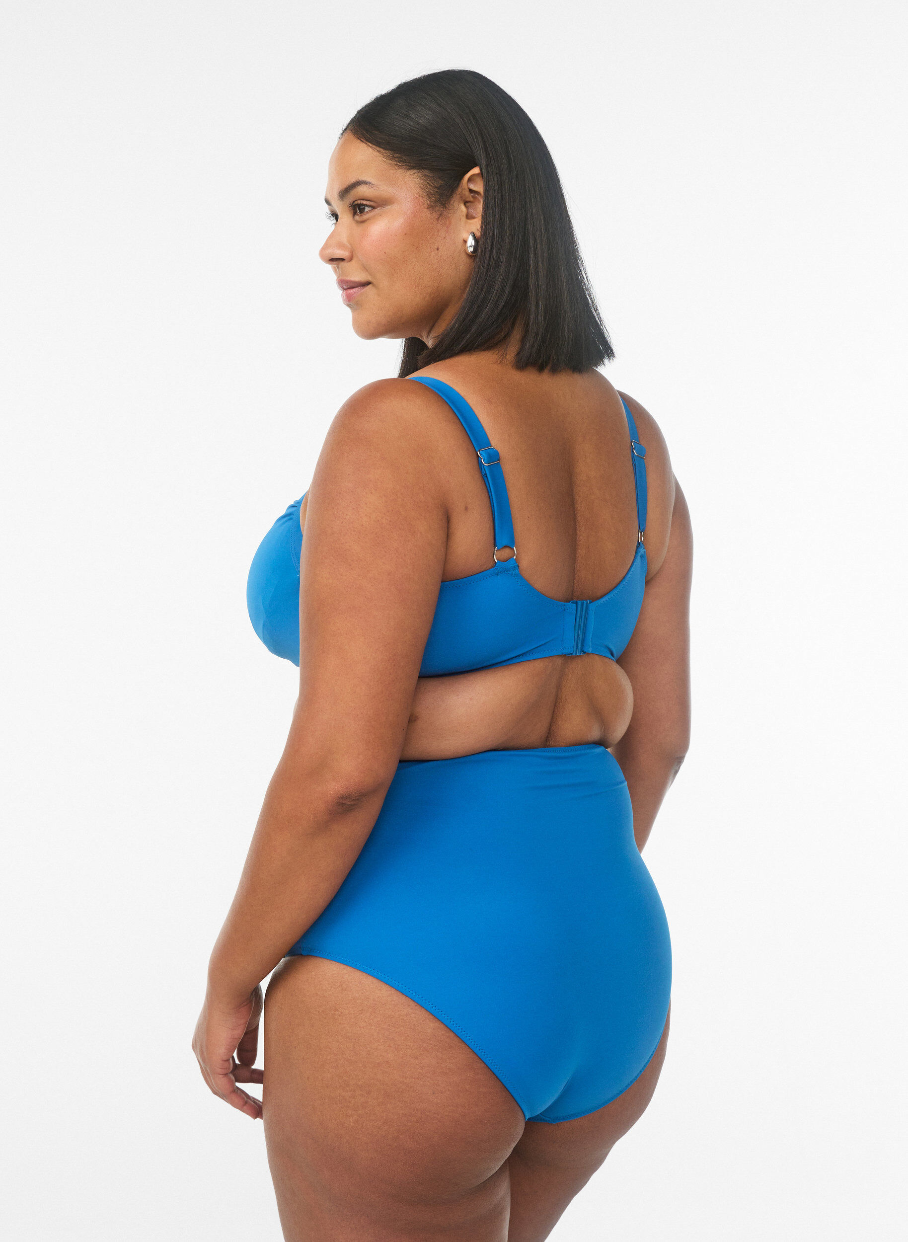 ZizzifashionHigh waisted bikini bottom, Blue, Model image number 1