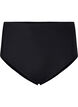 Solid color bikini bottom with high waist, Black, Packshot image number 0