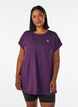 Long workout T-shirt, Purple, Model image number 0