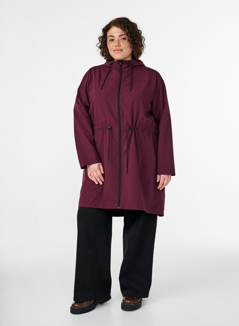 FLASH - Lightweight parka with a hood, Red, Model image number 1
