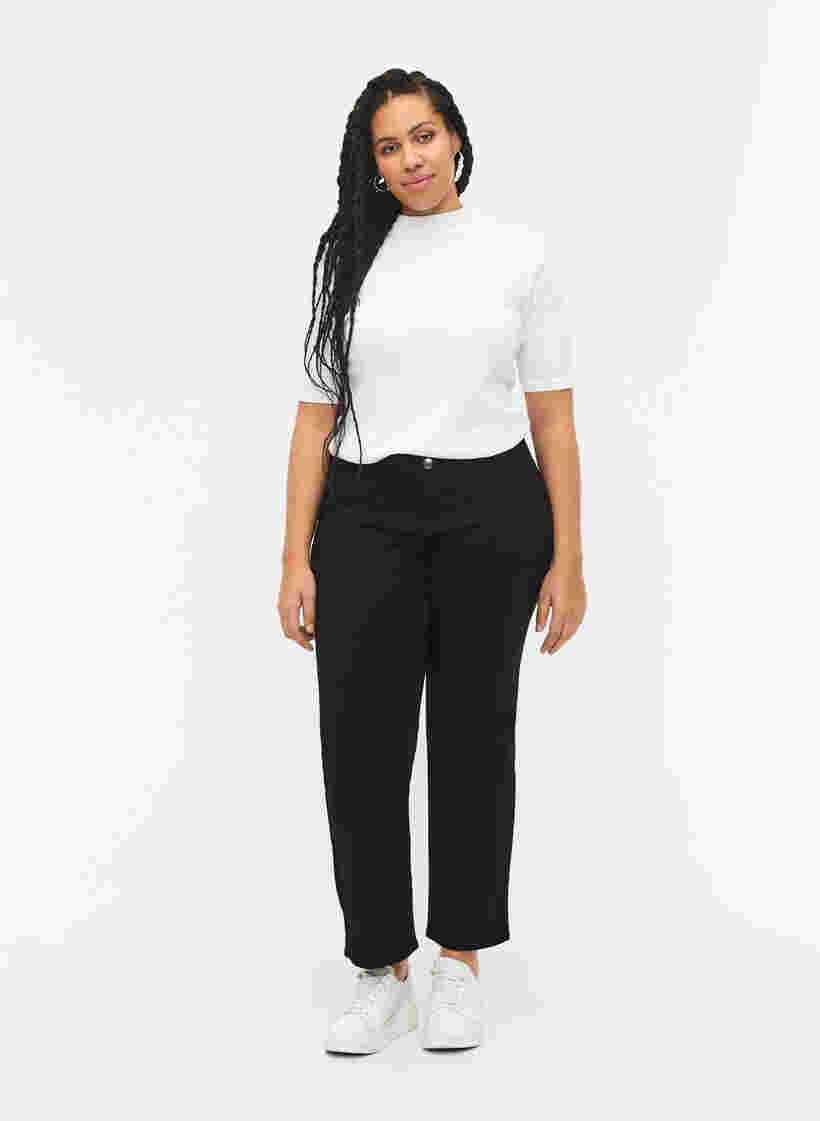Regular fit Gemma jeans with a high waist, Black, Model image number 0