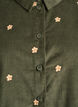 Corduroy shirt with embroidered flowers, Green, Packshot image number 2