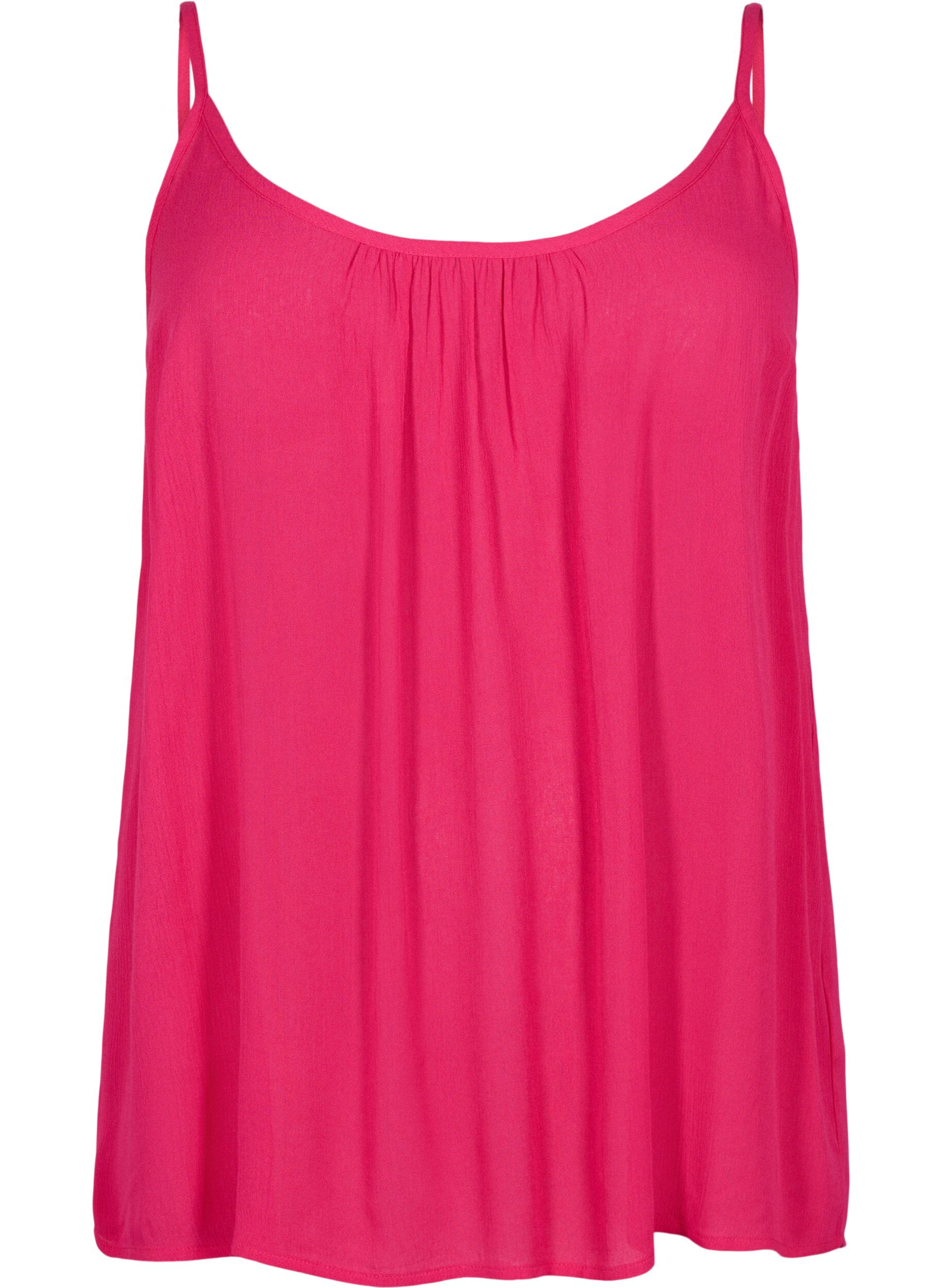 Zizzifashion Strap top in viscose, Pink, Packshot image number 0