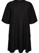 Short A-line dress with glitter stripes, Black, Packshot image number 0