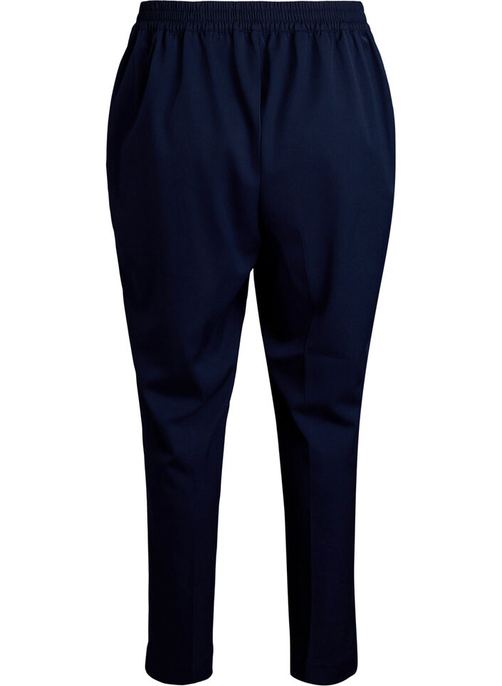 Loose trousers with high waist, Blue, Packshot image number 1
