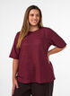Blouse with texture and glitter, Red, Model image number 0