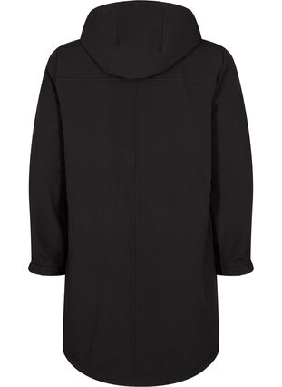 Softshell jacket with detachable hood, Black, Packshot image number 1