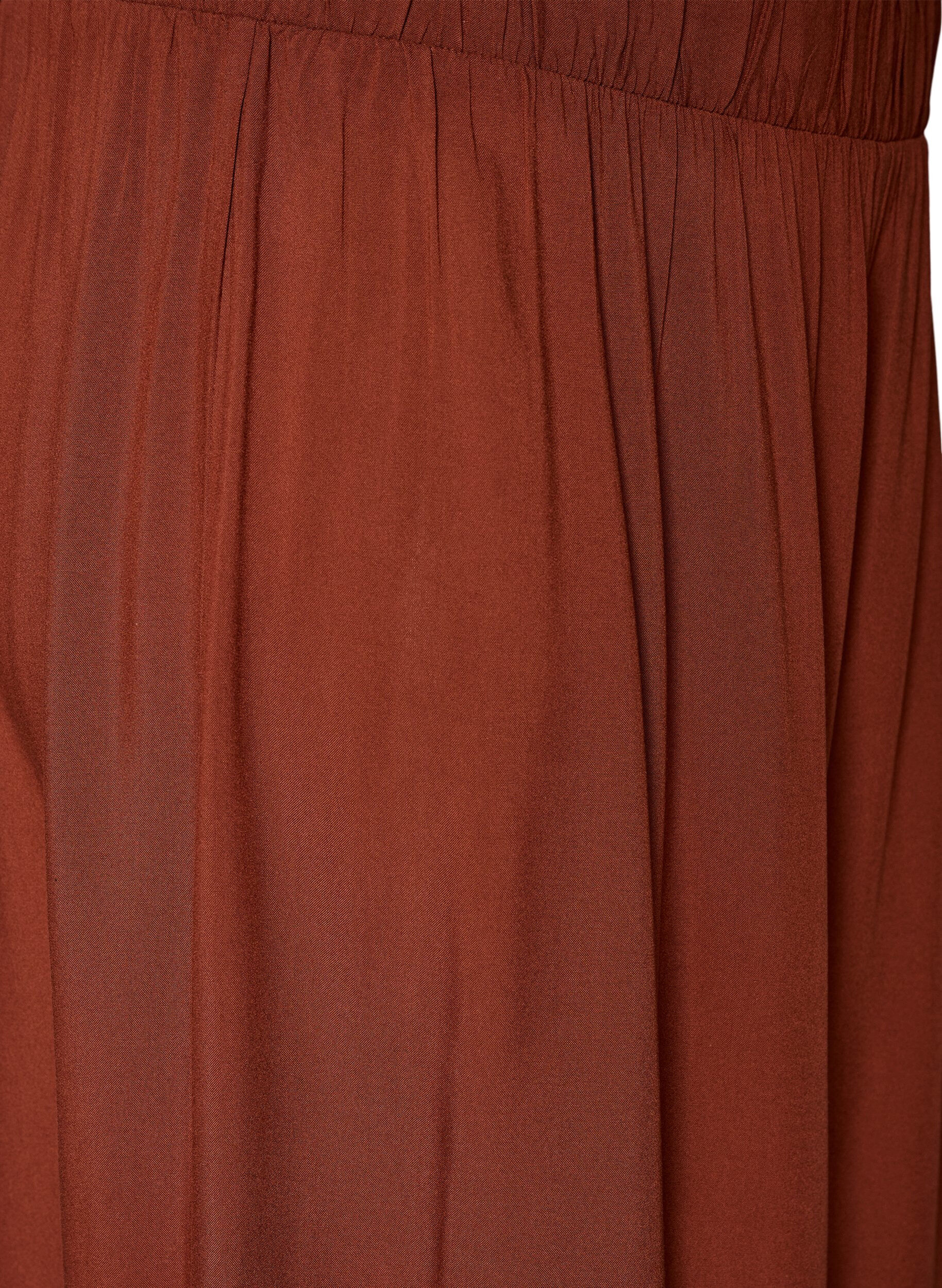 ZizzifashionCulottes in viscose with a high waist and wide legs, Red, Packshot image number 2